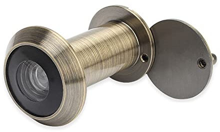 Spioncino per porta in rame, 200 gradi spia Hole Viewer con copertura privacy, visualizzatore di sicurezza per porte da 35 a 60 mm