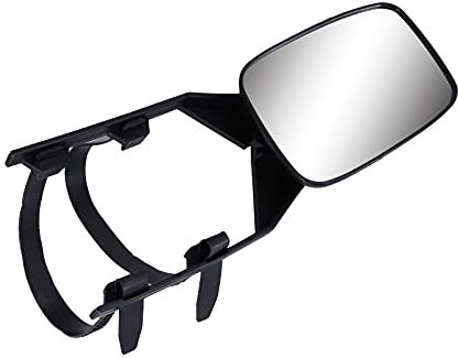 TOTMOX Specchietto da traino per auto, Estensione per rimorchio per roulotte Specchietti esterni con doppio vetro Specchietti retrovisori con braccio lungo Vetro ABS Nero