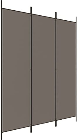 vidaXL Rumsavdelare 3 paneler antracit 150x220 cm tyg, vikbar avdelare, vikbara rumsavdelare, skärmväggar, vikbar rumsavdelare, skärmvägg, skiljevägg