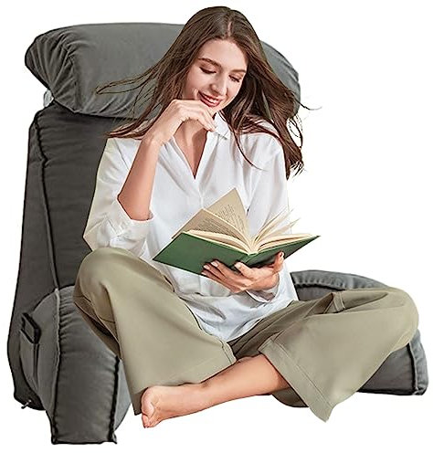 AMZZHAO Cojin Lumbar de Lectura Premium,Respaldo para Cama,Sofá,Suelo y Almohada Extra Viscoelástica,para Sentarse en la Cama Leer Juegos o Ver la Biblioteca de TV