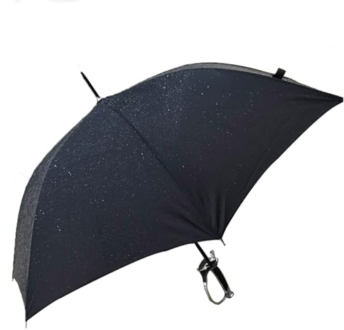 HALFS Paraguas de Sable Negro Paraguas de Esgrima con Mango Largo Hermosa Forma Adecuado for Amantes de La Esgrima
