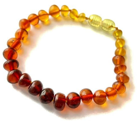 SilverAmber Jewellery UK nytt rått eller polerat baltisk bärnsten vristlänk armband – handgjort 100 % äkta bärnstenspärlor – premiumkvalitet – konjak, mix, citron, honung, körsbär eller ombre –