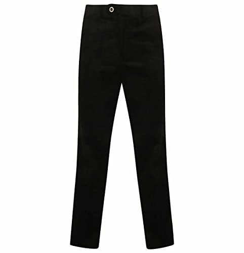 FASHIONISM Pantalon de bureau confortable en velours côtelé pour homme avec poche ceinturée