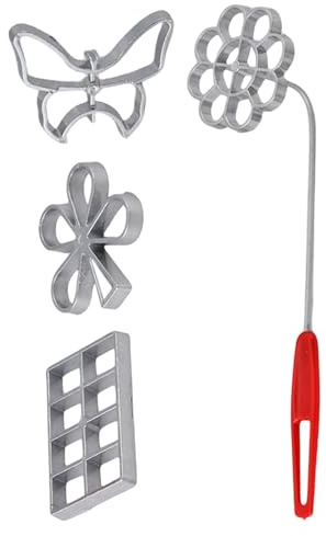 Strumento Frittelle Mold,Stampo Frittelle | Set Di Ferro Con Rosone Da Cucina 4 Pezzi Con Manico - Forniture Per Cottura Da Cucina Per Biscotti Fritti, Biscotti Di Rosetta, Torte Da