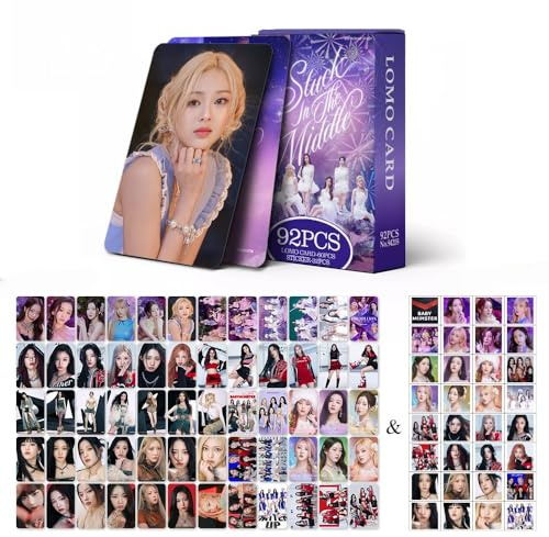 Babymonster 'Drip' Personal 60 pz fototessere + 32 pezzi adesivi 92pcs cartoline laser 'Monstiez' Ahyeon Rami ASA CHIQUITA (bloccati al centro)