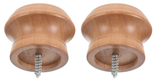 PRETYZOOM Remates Decorativos 2 Piezas para Madera Barras de Cortina de 28mm Soporte Resistente y Fácil Desmontaje para Limpieza en Dormitorio