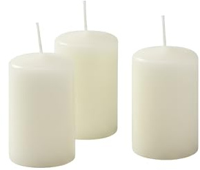 Cereria de Giorgio risthò Velas, Cera, Crema, 4 x 4 x 7 cm, 12 Unidades