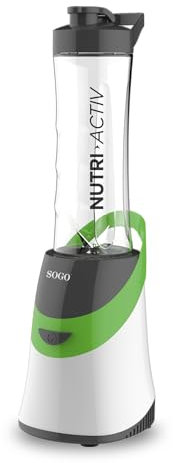 Sogo Batidora de Vaso para Verduras y Frutas 0.6L - Licuadoras para Zumos y Batidos con Jarra Libre de BPA de 350W - Batidora Portátil Multifuncional – Licuadora con Sistema de Bloqueo con Interruptor