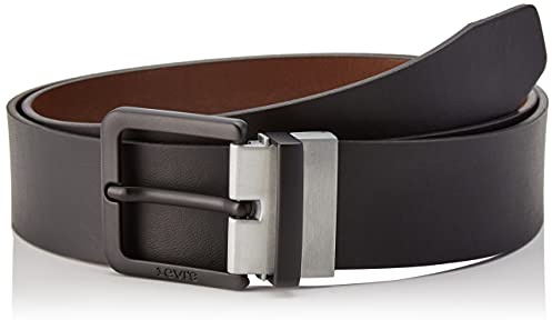 Levi's Louis Reversible Belt Cinturón, Regular Black, 70 cm Men's