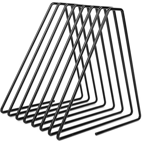 Cyrank Porte-livres, support de classeur, support de journaux en métal, support de livre triangulaire, support de livre en fil de fer, support de bureau réglable pour magazines et dossiers (Noir)