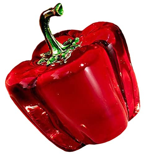 BESPORTBLE Crystal Chili Statue Chili Decor Green Ornaments Desk Bell Pepper Ornament