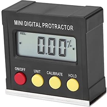 Shkalacar 0-40 Grad Digitaler Winkelmesser, Ultradünne Neigungsmesser mit LCD Display, 0.05° Hohe Auflösung, Umrechnung Steigung, Steigungsanteil, Magnetfuß Basismesswerkzeuge für Holz Automobil