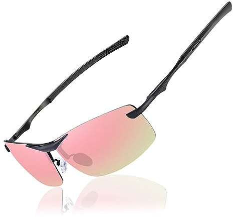 Perfectmiaoxuan Gafas de sol Pilot polarizadas para hombre y mujer Verano Vacaciones futuristas Pesca Conducción marco metálico Gafas Sunglasses UV400