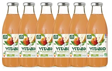 VITABIO - 100% Pur Jus - Poire Xenia et Pomme - 750ml - BIO - Lot de 6