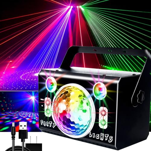 KisMee Dj Disco Light Parties LED Disco Ball Light Strobe Lights Projector Sound Activated Remote