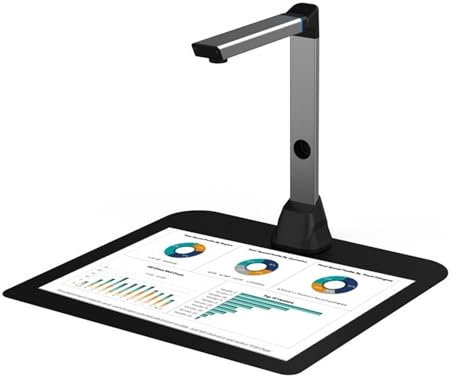Dokumentskanner, V8 Book Document Scanner High Definition 8MP Bärbar Scanner for kontorslärare, Fångststorlek A3 Multi-Language,för undervisning i affärsmöten