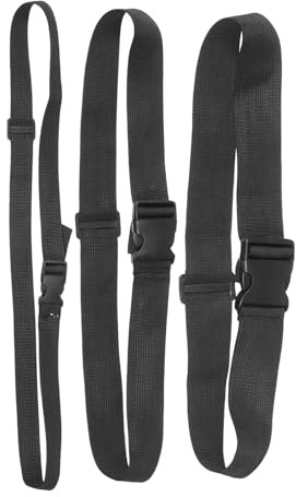 Healvian Rallonges De Ceinture Noires RéGlables En Nylon - Lot De 3 SystèMe De Fixation Universel Pour Sac À Dos Et Bagages Accessoire Pratique Pour Voyage