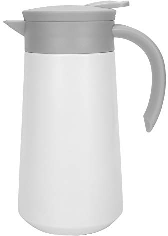 NinGYiYan Brocca termica da 800 ml di grande capacità in acciaio inossidabile in acciaio isolato isolato con brocca del vuoto bianco termico bianco