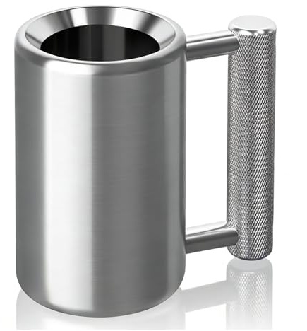 ZhaoCo Taza Pesada, 10 kg, 420 ml, de acero inoxidable, con pesas, para entrenamiento, gimnasio, deporte, regalo