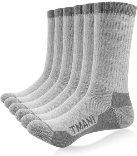 PULIOU Socks for Men Women, Lightweight Merino Wool Hiking Socks Moisture Wicking Breathable Cushion Socks for Walking Running Outdoor, Multipack,3 pairs