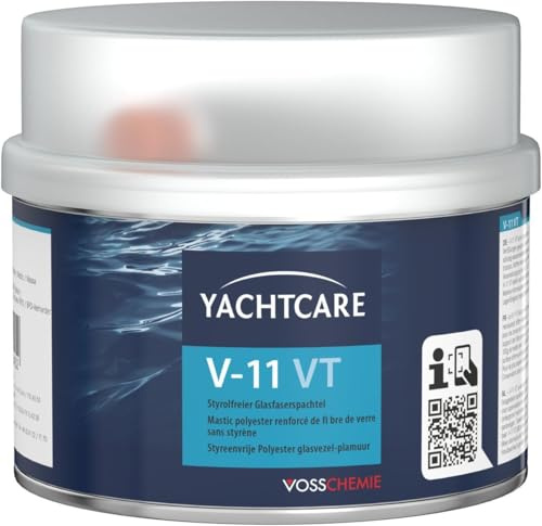 Yachtcare Polyesterspatel 200 g styrolfri – 2K glasfiberspatel för bil, båt, metall, trä och GFK – liten krympning, snabbtorkande och slipbar
