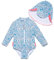BONVERANO Traje de baño de una Pieza para niña, Mangas largas, protección UV 50+ con Gorra(Azul-Azul,18-24meses…