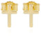 NKlaus Paar Kreuz Ohrstecker 333 Gelb Gold 8 Karat 7x5mm Kruzfix Ohrringe klein 11908