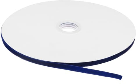 QUARKZMAN Cinta de Terciopelo Azul oscuro, 0.6cm x22m, Cinta de Regalo 25 Yardas Terciopelo Cinta Decorativa para Ramos DIY Bricolaje Manualidades Envoltura de Regalos Boda Fiestas