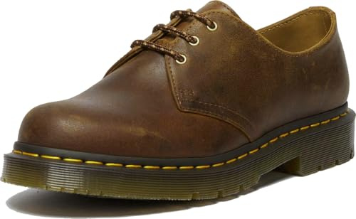 Dr. Martens Unisex 1461 Slip Resistant Oxford Shoes, Dark Tan, Mens 11, Womens 12, Medium