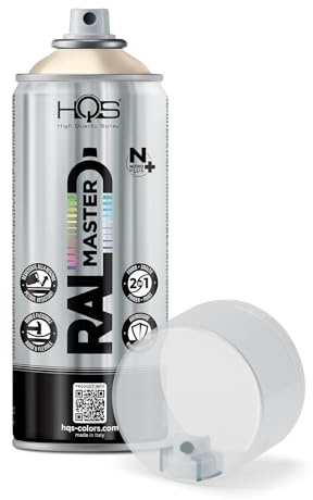 HQS RAL MASTER Lackspray 400ml Nitro RAL-Farben (1, RAL 1015 Hellelfenbein glänzend)
