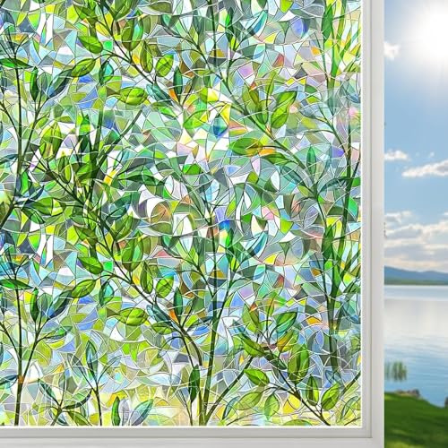 Antrect Lámina protectora térmica para ventanas, 60 x 200 cm, protección solar, protección UV, lámina autoadhesiva para ventana, con diseño, estática, sin adhesivo
