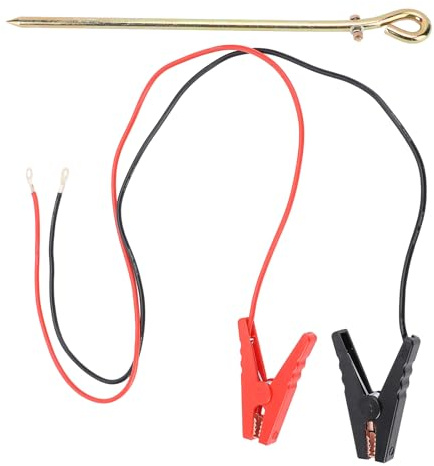 Fabater Kit di Filo di Acciaio Premium con Asta di Terra per Recinto Elettrico per Caricabatterie per Recinto Elettrico Solare per Orto Fiorito da Giardino, Lunghezza 100 Cm