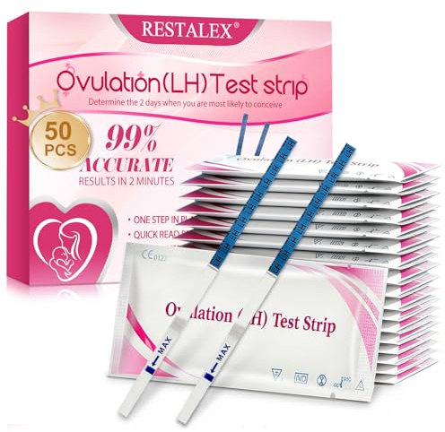50 Stück Fruchtbarkeitstest für Frauen, Kinderwunsch Ovulationstest, Zuverlässige Teststreifen zur Bestimmung des Eisprungs, Genauigkei Einfach Tests Ergebnis