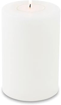 EDZARD Teelichthalter Dauerkerze Cornelius, weiß, Höhe 12 cm, Durchmesser 8 cm, beidseitig verwendbar für Normale Teelichter und höhere Teelichter mit Kunststoffhülle, hitzebeständig bis 90 Grad