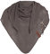 KNIT FACTORY - Lola Dreieckstuch - Fein Gestrickter Damen Schal - Tuch Schal - Für Frühling und Sommer - Baumwollmix - Taupe - 190x85 cm