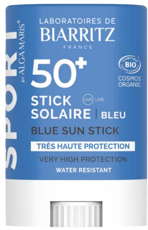 Stick Solaire SPF50+ Bio Coloré SPORT Voyage 12g Alga Maris Laboratoires De Biarritz