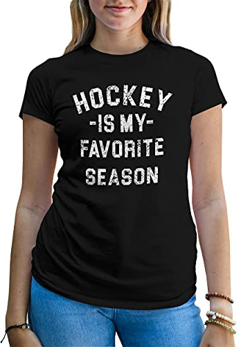 Hockey Is My Favorite Season Vintage Sports T-Shirt För Kvinnor
