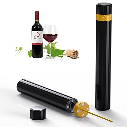 Quntis Tire Bouchon, Tire-Bouchon à Pression d'air 7S Cork Pops Out, Décapsuleur à Vin Rouge Outils Ouverture de Bouteille Portable Vin Accessoire Professionnel Pompe à Bouteille