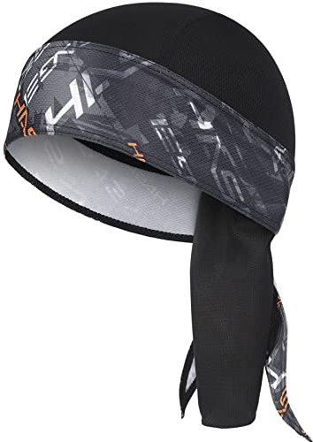 HASAGEI Bandana Herren Damen Atmungsaktiv Kopftuch Sports Bandana Cap Laufmütze Schnelltrocknend Kopftuch Unterm Radhelm Sommer Kopftücher Fahrrad Mütze (Orange)