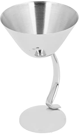 Hiraith Bicchiere da cocktail Martini in acciaio inox placcato rame, 150 ml, per bicchieri da vino (acciaio inox)
