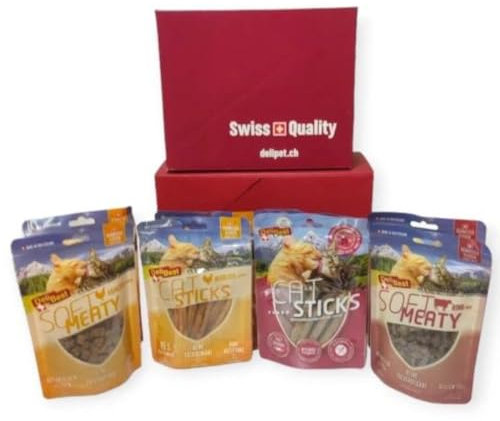 Mixpaket II Katzensnacks 600g I 2X Soft Meatys und 2X Cat Sticks