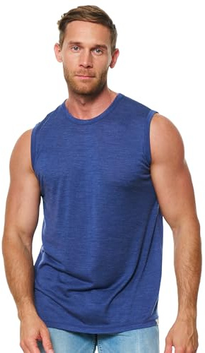 Merino.tech Camiseta Sin Mangas Merino Activa - 100% Lana Merino | Absorbe la humedad, altamente transpirable, de secado rápido, suave y ligera