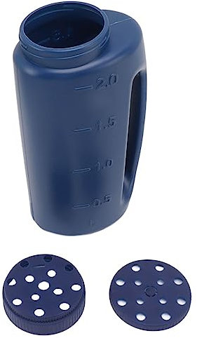 Enforose Handstreuer, Schüttler, Handdüngerstreuer, Grassamenstreuer, Erntestreuer, Salzsaattopf, Auch Für Dünger(Blau)