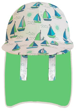 Chapeau de soleil pour bébé garçon fille,casquette de natation avec protection solaire UPF 50+, chapeau de soleil pour enfants à séchage rapide pour la plage et le bord de mer,Bateaux,4-6 ans