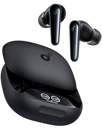 soundcore Liberty 4 Pro by Anker, Noise Cancelling Wireless Earbuds, 7-Sensor and Real-Time Adaptive Noise Cancelling, 2× Faster Charging, Studio-Level Hi-Fi Music,Clear Calls (Renewed)