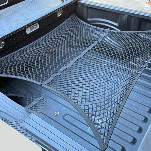 ROEOWENE Gepäcknetz LKW Frachtnetz 1.2mx1.2m Elastische Kofferraumnetz Groß dehnbar bis 2.1m x 2.1m mit 6 Stahlkarabiner Netz Organizer Trennnetz Gepäckfixierung für LKW,Auto,Wohnmobil,SUV,Lastwagen