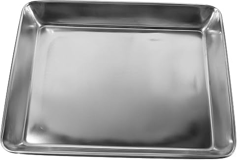 Happyyami Stainless Steel Pigeon Bath Tub Bird Shower Basin with No Odour, Stress Relieving Small Bird Bath for Lovebirds and Small Pigeons, Silver Metal Cage Accessory
