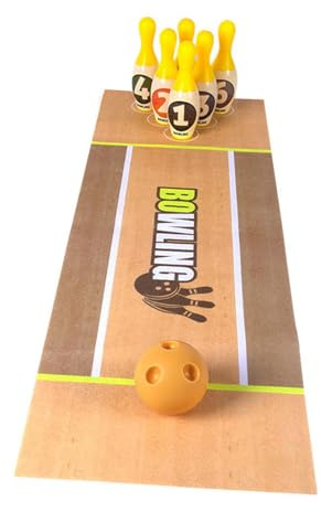 KiBcsLic Set de Bolos para Niños, Juego de Boliche Portátil para Preescolares de 3 a 6 años