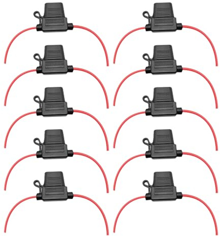 Yulokdwi Porte Fusible Automobile Etanche, 10 Pièces Porte Fusibles Etanche 12-48V Auto, Système de Circuit Haute Résistance Stable pour Équipements Électriques Automobiles