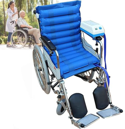 Colchón De Aire De Presión Alterna, Cojín Inflable Para Silla De Ruedas Con 16 Mangueras De Aire + Bomba De Aire Pulsada, Flujo De Aire Ajustable Para Camas De Hospital Y De Cuidados Domiciliarios